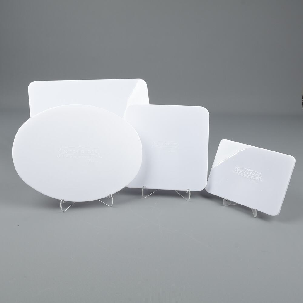 Lot of 4 Temp-Tations Presentation Ovenware Replacement Lids White